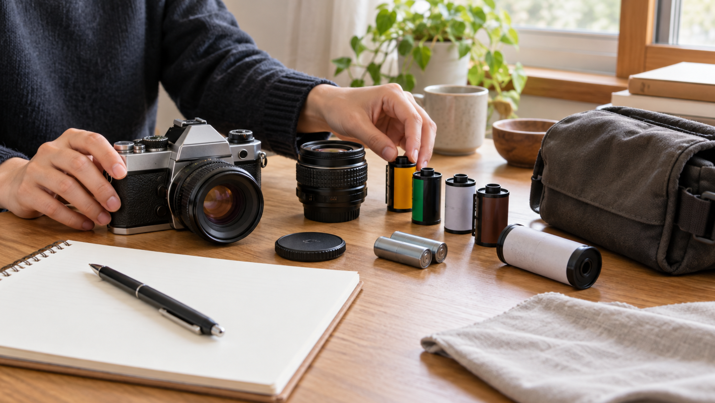 中古フィルムカメラとフィルムや電池など購入後に必要な用品