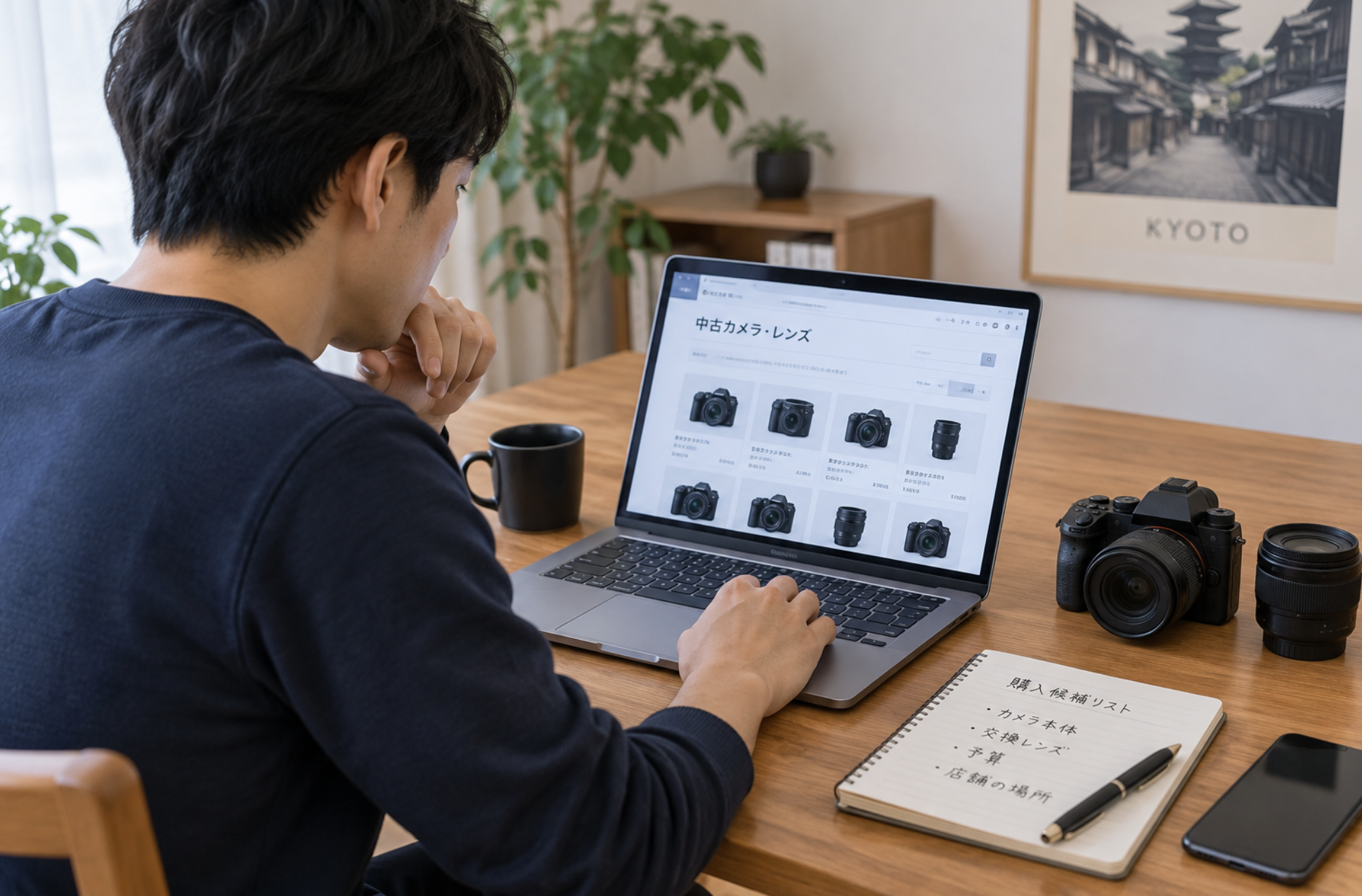 京都の中古カメラ店へ行く前にネットで在庫を確認する初心者