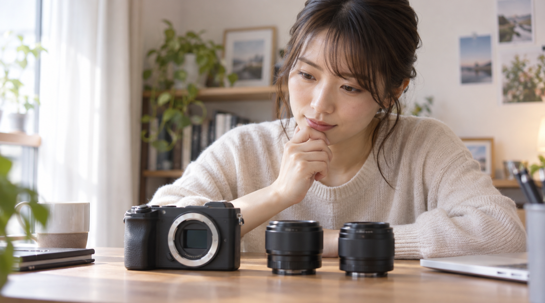 人物撮影用のミラーレスカメラと単焦点レンズを比較する初心者