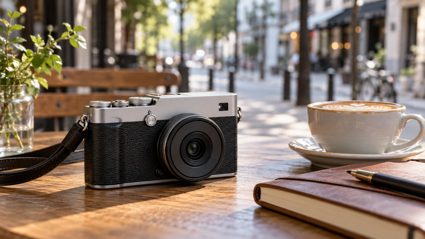 FUJIFILM X-E5の軽量単焦点構成をイメージした街歩き用ミラーレスカメラ