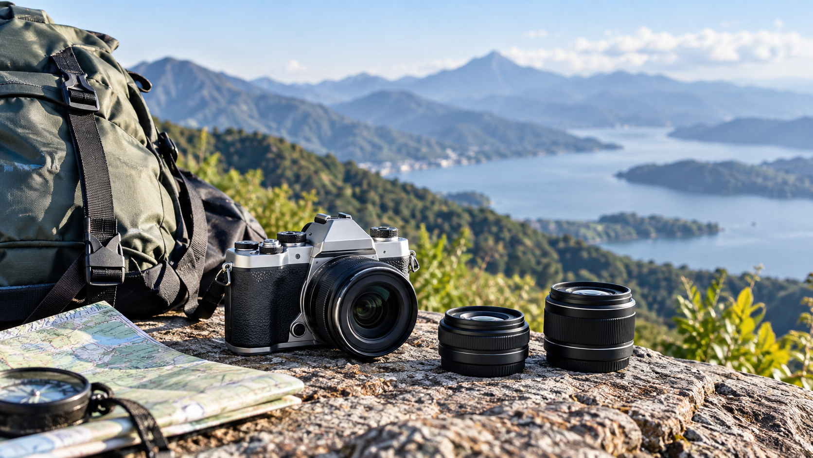 旅行・登山向けの軽量交換レンズとコンパクトなミラーレスカメラ