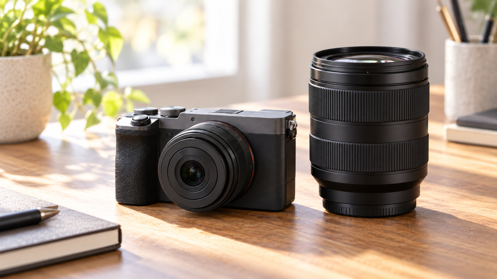 FE 28-60mm F4-5.6を想定した小型標準ズームと大型F2.8ズームのサイズ比較