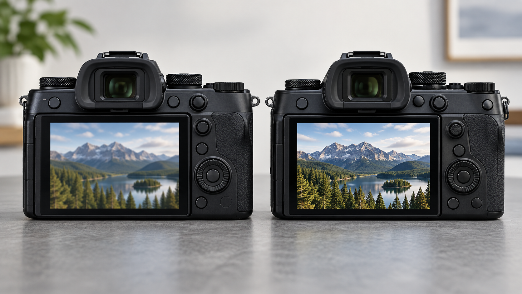 α7R IVのRM4とRM4Aの背面液晶解像度の違いをイメージした比較