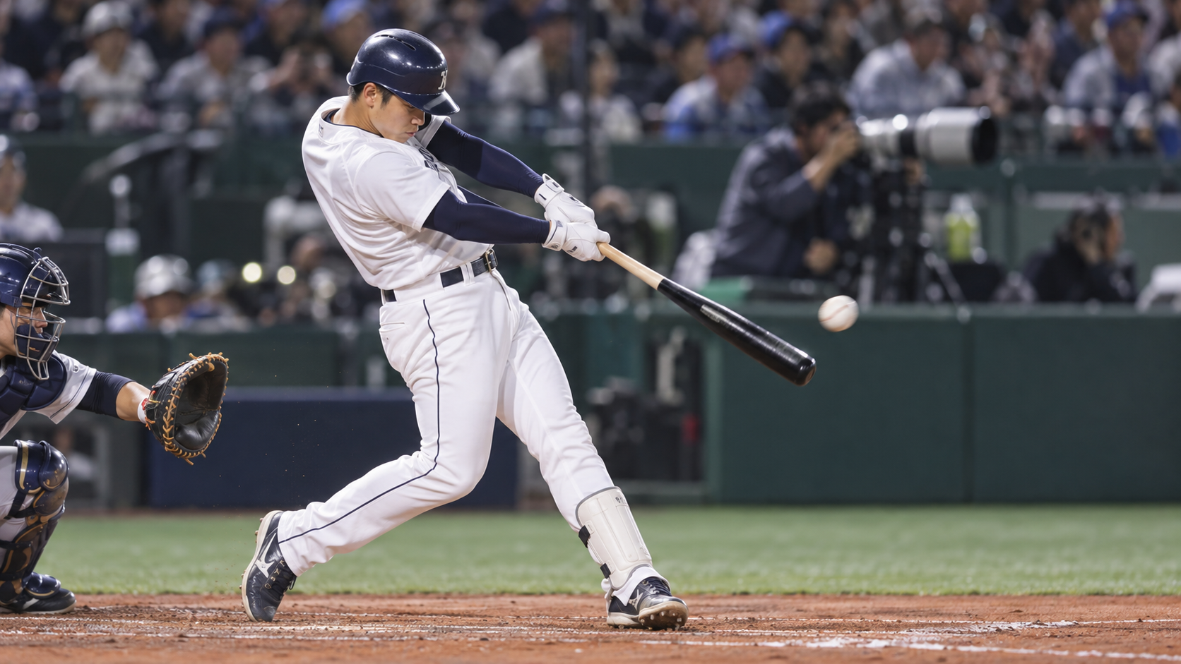 α9 IIIのグローバルシャッターと高速連写をイメージした野球の打撃瞬間