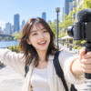 ZV-1 IIの広角撮影をイメージした旅行Vlogの手持ち自撮り